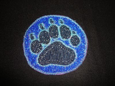 bearpaw beaded patch