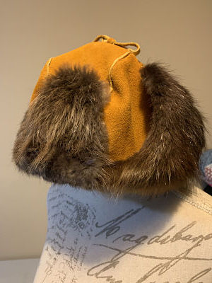 trapper's hat made of hide and beaver fur