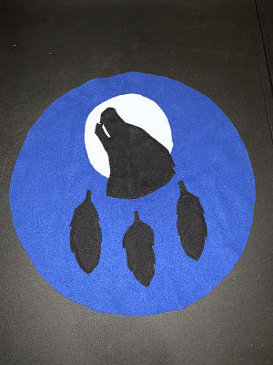 Wolf design vest patch